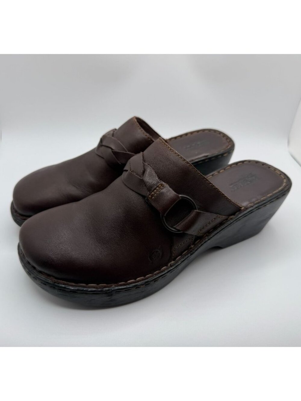 Born Concept Polly Comfort Clogs Women Size 10 Dark Brown Bohemian Comfort Shoes